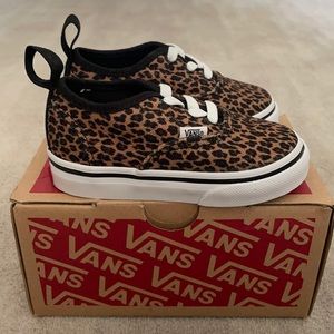 Vans Leopard Elastic Toddler Slip On Sneakers